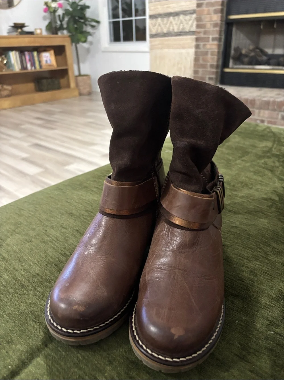 Dromedaris Women's Brown Leather Casual Ankle Boots Size 6.5